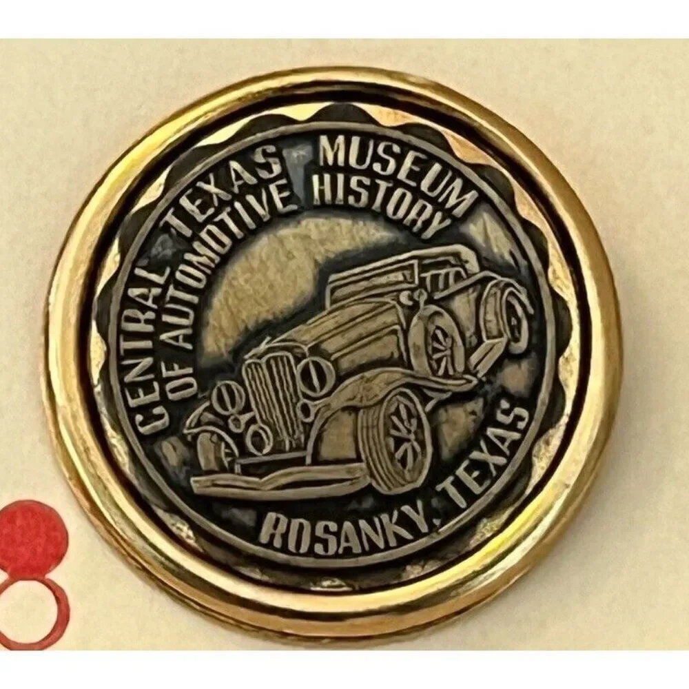 Central Texas Museum of Automotive History Rosanky Tie Tac Hat Pin Gift Box Vtg